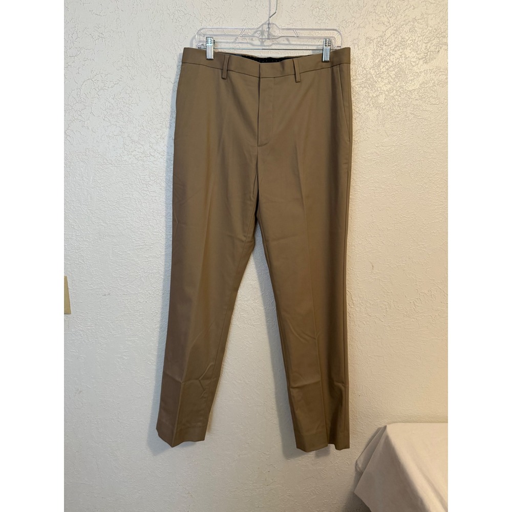 Banana Republic Mens Slim Fit Stretch Non-Iron Dress Pants 31x32 Khaki Tan